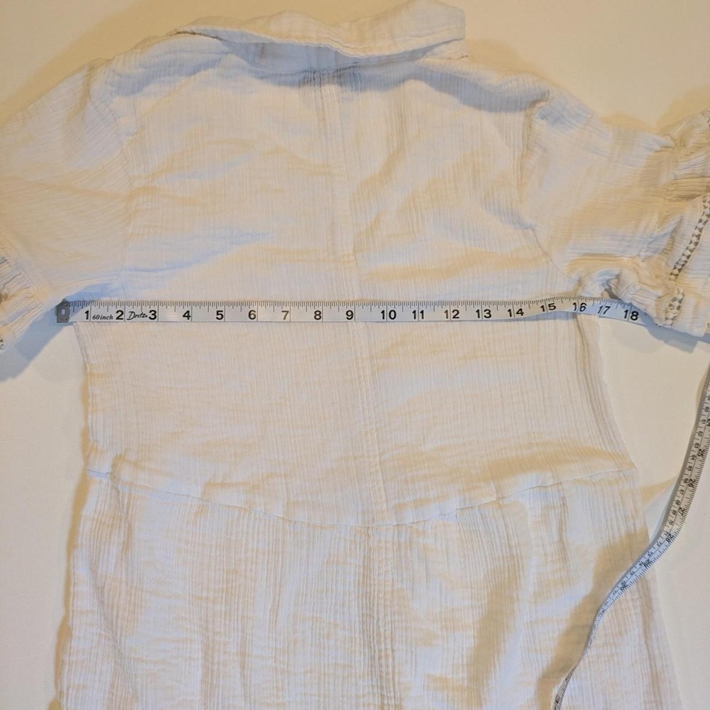 Me and Em Fit and Flare Dress 6 100% Cotton Gauze SS21WD40 White Beach Luxury - Picture 8 of 8